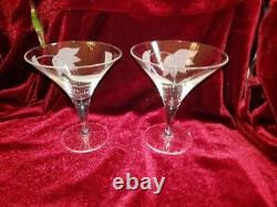 VNTG Total Of 28 WATER WINE Champ. Etc. STEMS Etched Dorothy THORPE Barware GLAM