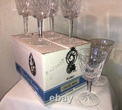 VTG 1973 Original WATERFORD Crystal LISMORE Wine Glasses withBOX /MADE IRELAND