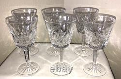 VTG 1973 Original WATERFORD Crystal LISMORE Wine Glasses withBOX /MADE IRELAND
