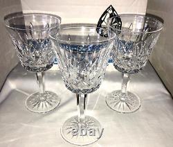 VTG 1973 Original WATERFORD Crystal LISMORE Wine Glasses withBOX /MADE IRELAND