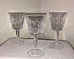 VTG 1973 Original WATERFORD Crystal LISMORE Wine Glasses withBOX /MADE IRELAND