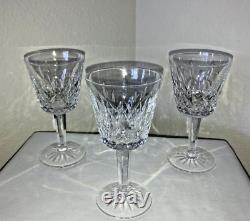 VTG 1973 Original WATERFORD Crystal LISMORE Wine Glasses withBOX /MADE IRELAND