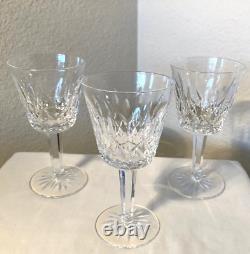 VTG 1973 Original WATERFORD Crystal LISMORE Wine Glasses withBOX /MADE IRELAND