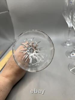 VTG 4 SCHOTT Cristal STARBURST Crystal BORDEAUX Wine Glasses Withbox