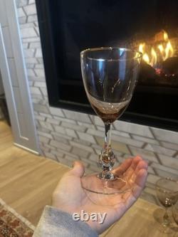 VTG Amethyst Czech Jozef Stanik Golden Zuzana Wine And Sherry Glasses Set of 16