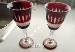 VTG Baccarat Piccadilly wine glass Red color set height 20 cm