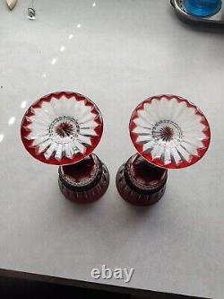 VTG Baccarat Piccadilly wine glass Red color set height 20 cm