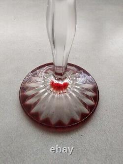 VTG Baccarat Piccadilly wine glass Red color set height 20 cm