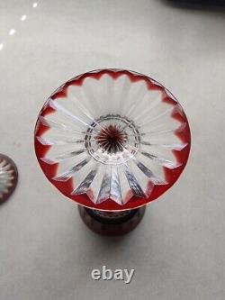 VTG Baccarat Piccadilly wine glass Red color set height 20 cm