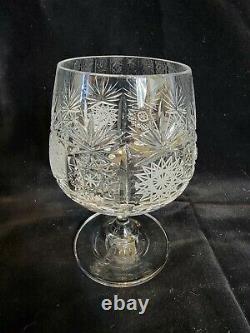 VTG Bohemia Czech Queen Lace Crystal Glass 24% Lead Wine Water Goblets Set of 6