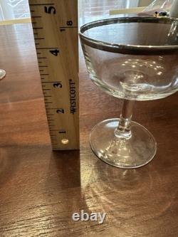 VTG France Platinum Trim WATER, WINE, COCKTAIL Champagne Glasses Clear Set (28)