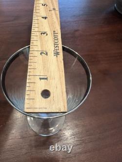 VTG France Platinum Trim WATER, WINE, COCKTAIL Champagne Glasses Clear Set (28)