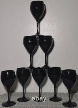 VTG Glassware 24 Black/Ebony Champagne, Wine, Cordial-Exquisite Cocktail Glasses