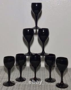 VTG Glassware 24 Black/Ebony Champagne, Wine, Cordial-Exquisite Cocktail Glasses