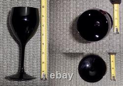 VTG Glassware 24 Black/Ebony Champagne, Wine, Cordial-Exquisite Cocktail Glasses