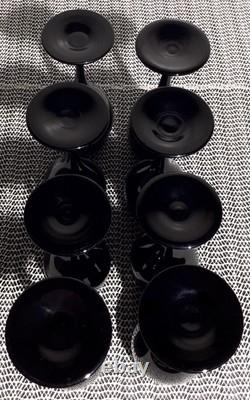 VTG Glassware 24 Black/Ebony Champagne, Wine, Cordial-Exquisite Cocktail Glasses