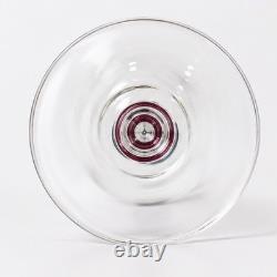 VTG Hand Blown Wine Glasses Goblets Art Glass Beaded RARE Set of 4 One Of A Kind
