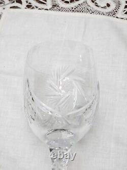 VTG. Layland Austrian 6 Crystal Wine Glasses -Elegant Handcut- 1980 Discontinued
