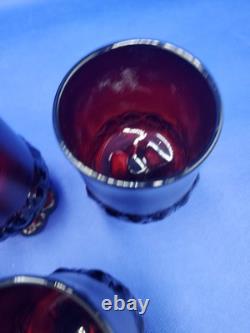 VTG Lot TIFFIN  Franciscan Madeira Ruby Red Glasses / Goblets -Set of 6