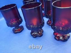 VTG Lot TIFFIN  Franciscan Madeira Ruby Red Glasses / Goblets -Set of 6
