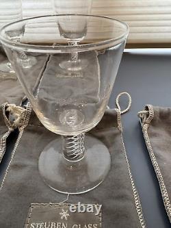 VTG Lot of 13 Stueben Clear Glass Goblets or Wine Glasses