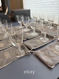 VTG Lot of 13 Stueben Clear Glass Goblets or Wine Glasses