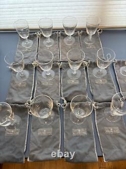 VTG Lot of 13 Stueben Clear Glass Goblets or Wine Glasses