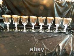 VTG MCM Tiffin Franciscan Gold Encrusted Apollo Water Wine Glasses Lot of 8 MINT