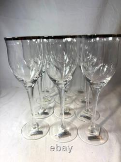 VTG NEW WithTAGS 12 NORITAKE STERLING TRIBUTE WINE GLASSES 8.75 INCH FREE SHIP