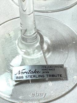 VTG NEW WithTAGS 12 NORITAKE STERLING TRIBUTE WINE GLASSES 8.75 INCH FREE SHIP