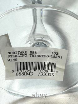 VTG NEW WithTAGS 12 NORITAKE STERLING TRIBUTE WINE GLASSES 8.75 INCH FREE SHIP