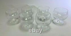 VTG Nason & Moretti Murano Wine Water Whiskey glasses Set X 6 Clear 4 DS56