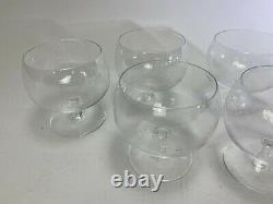 VTG Nason & Moretti Murano Wine Water Whiskey glasses Set X 6 Clear 4 DS56