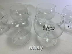 VTG Nason & Moretti Murano Wine Water Whiskey glasses Set X 6 Clear 4 DS56