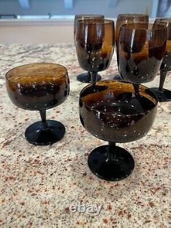 VTG Orrefors Mid Century Modern Wine Glass Set perfect 15 pcs. Gorgeous color