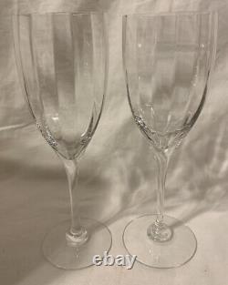 VTG Orrefors Sweden Crystal OPTICA Symphony White Wine Glasses Set of 2 NIB