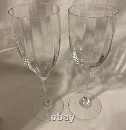 VTG Orrefors Sweden Crystal OPTICA Symphony White Wine Glasses Set of 2 NIB