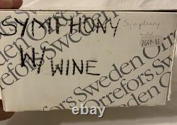 VTG Orrefors Sweden Crystal OPTICA Symphony White Wine Glasses Set of 2 NIB