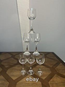 VTG Rosenthal Studio Linie Crystal Clarion Saucer Wine Glasses 6pc Excellent MCM