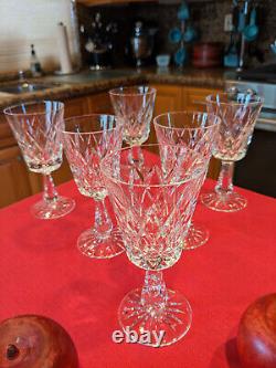 VTG Set (6) Waterford Crystal KILDARE Wine Glasses GORGEOUS DISPLAY