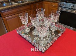 VTG Set (6) Waterford Crystal KILDARE Wine Glasses GORGEOUS DISPLAY