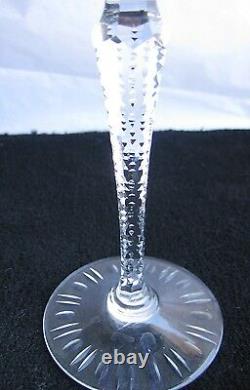 VTG Set of 5 Cobalt Blue Wine Glasses! Bohemian Goblets Crystal Etched Pineapple