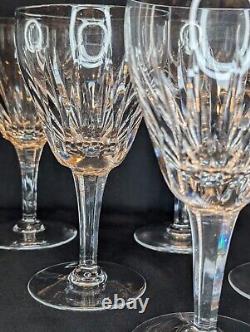 VTG Set of 6 Stuart Crystal Claridge Wine Glasses 7 Tall, Marked STUART Engla