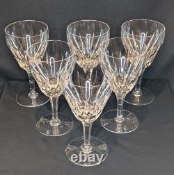VTG Set of 6 Stuart Crystal Claridge Wine Glasses 7 Tall, Marked STUART Engla