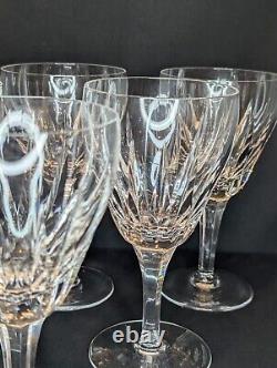 VTG Set of 6 Stuart Crystal Claridge Wine Glasses 7 Tall, Marked STUART Engla