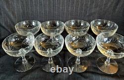 VTG Set of 8 Elegant Tiffin-Franciscan Champagne Sherbet Coupe Glasses 4H