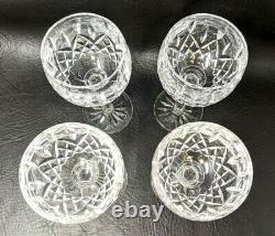 VTG Waterford Crystal Set of 4 Lismore Balloon Wine Hock Glasses Goblets GZ20