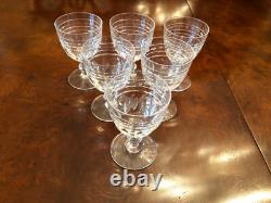 Val St. Lambert Crystal Glasses- Kent York Wine/Water Goblet Vintage Set of 6