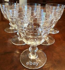 Val St. Lambert Crystal Glasses- Kent York Wine/Water Goblet Vintage Set of 6
