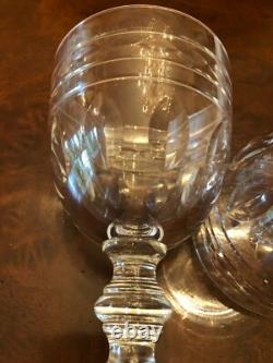 Val St. Lambert Crystal Glasses- Kent York Wine/Water Goblet Vintage Set of 6